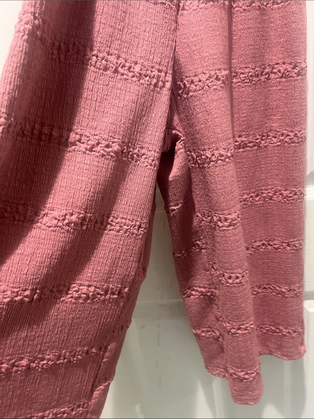 Zara Dusty Rose Textured Jumpsuit - Picture 5 of 8